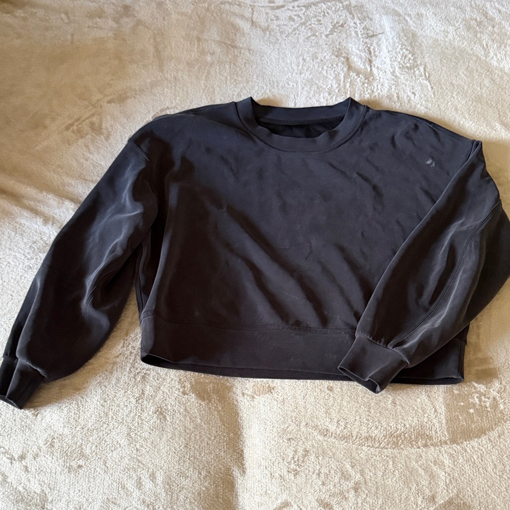 lululemon athletica Black Crew Neck Sweater